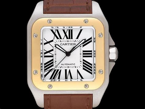 cinturino cartier santos 100 23 mm marrone|cinturino cartier santos 100 uomo compatibile stampa alligatore .